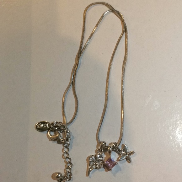 Silver style Necklace 3 charms 15” - Picture 2 of 4